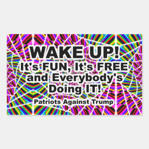 Wake UP!  Rectangular Sticker