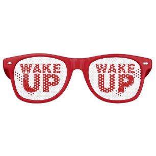 Wake Up Red Retro Sunglasses