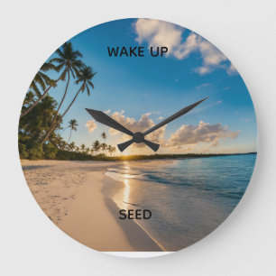 Wake-Up Seed Wooden Watch – Unique Eco-Friendly Large Clock
