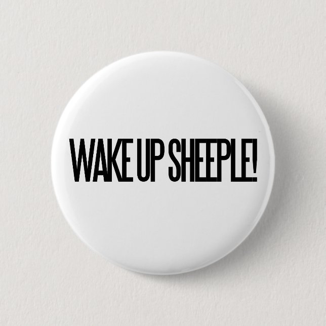 Wake up Sheeple 6 Cm Round Badge (Front)