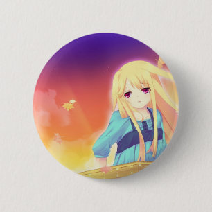 Wake up to a new world 6 cm round badge