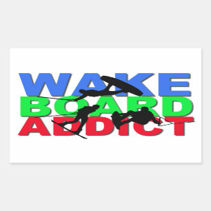Wakeboard Addict Rectangular Sticker