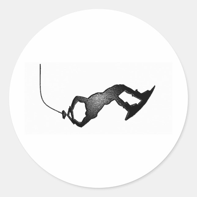WAKEBOARD CRAQUE CLASSIC ROUND STICKER (Front)