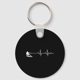 Wakeboard Heartbeat Lake Water Sports Wakeboarding Key Ring