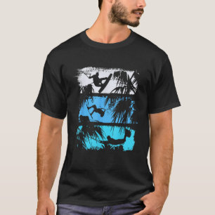 Wakeboard Lifestyle Vintage Design with Palm Trees T-Shirt