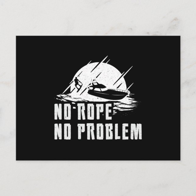 Wakeboard No Rope No Problem Wake Wakeboarding Postcard (Front)