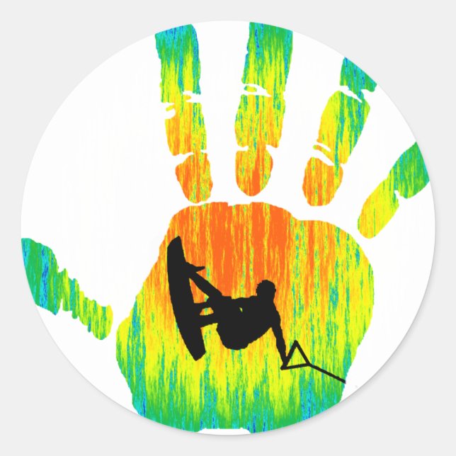 Wakeboard Not Broken Classic Round Sticker (Front)