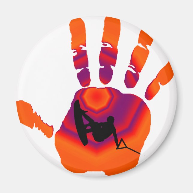 Wakeboard Orange Roll Magnet (Front)