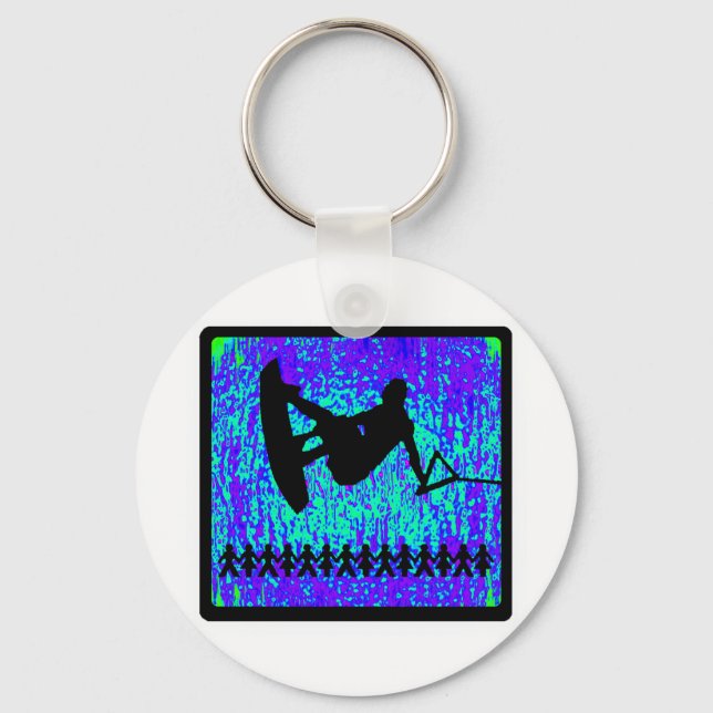 Wakeboard Simple Morning Key Ring (Front)