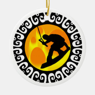 WAKEBOARD STAGE SETTER CERAMIC TREE DECORATION