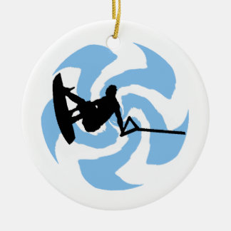 WAKEBOARD THUNDER BROUGHT CERAMIC TREE DECORATION