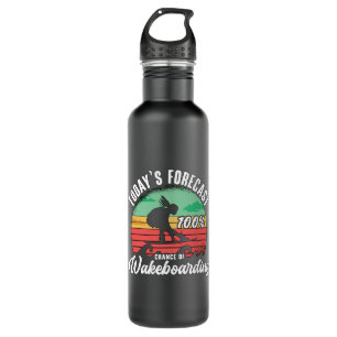 Wakeboard Today's Forecast 100% Chance Wakeboarder 710 Ml Water Bottle