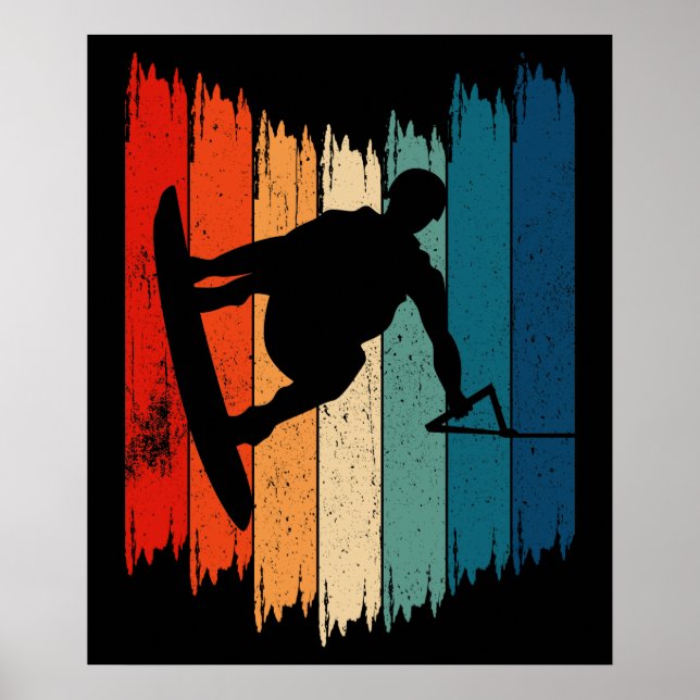 Wakeboard Vintage Wakeboarding Poster (Front)
