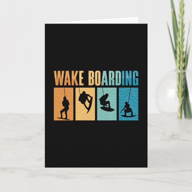Wakeboard Wake Boarding Wakeboarder Wakeboarding Card (Front)
