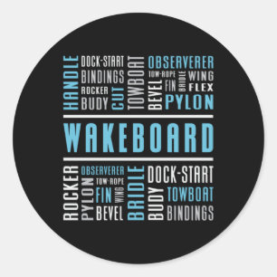 Wakeboard Wake Wakeboarder Lovers Wakeboarding Classic Round Sticker