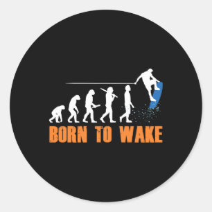 Wakeboard Wakeboarder Wakeboarding Freestyle Wake  Classic Round Sticker