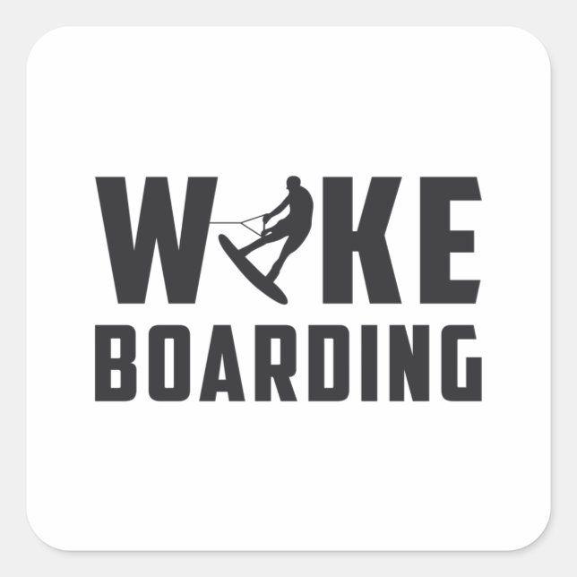 Wakeboard Wakeboarder Wakeboarding Lovers Gift Square Sticker (Front)