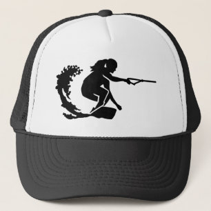 Wakeboard woman trucker hat