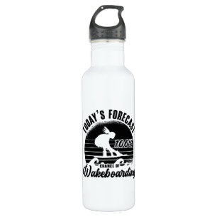Wakeboarder Today's Forecast 100% Chance Wakeboard 710 Ml Water Bottle