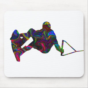 Wakeboarder Wild Colours Mouse Pad