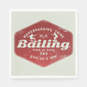 Wakeboarding bailing napkin