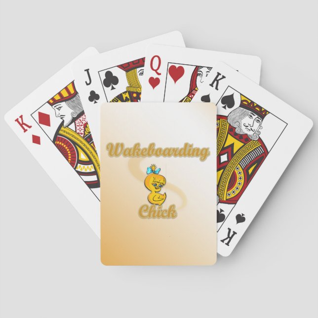 Wakeboarding Chick Playing Cards (Back)