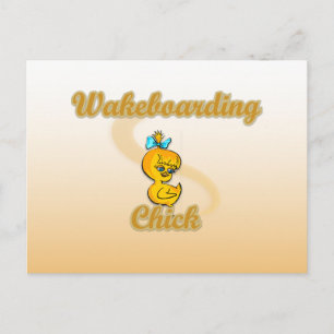 Wakeboarding Chick Postcard