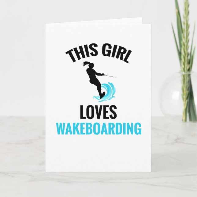 Wakeboarding For Women | Wakeboarder Wakeboard Card (Front)