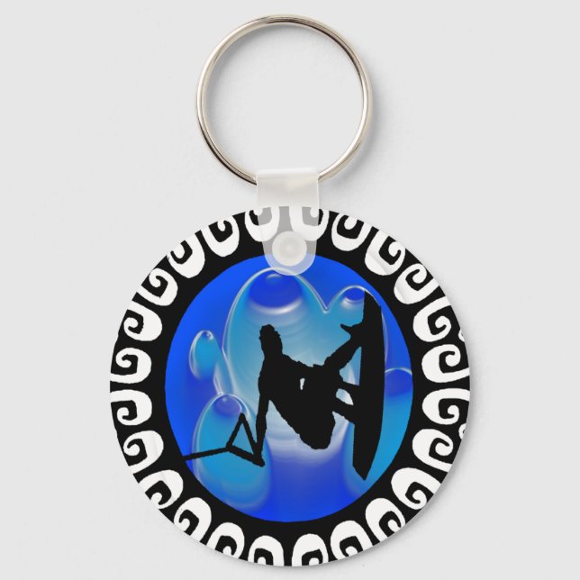 WAKEBOARDING IS FREEDOM KEY RING (Front)