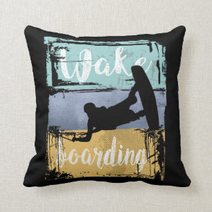 Wakeboarding Retro Wakeboarder Cushion