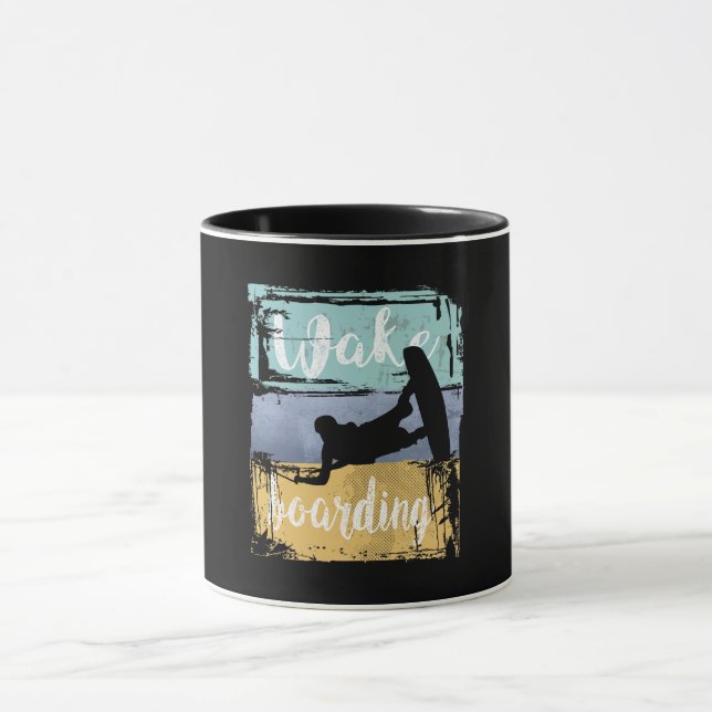 Wakeboarding Retro Wakeboarder Mug (Center)