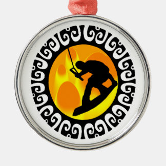 WAKEBOARDING THE ATMOSPHERE METAL TREE DECORATION