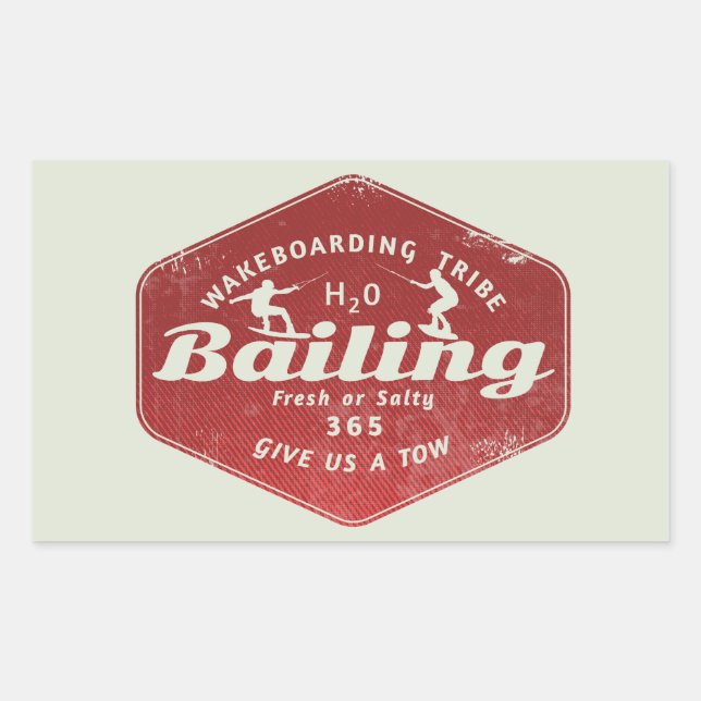 Wakeboarding Wakeboarder Rectangular Sticker (Front)