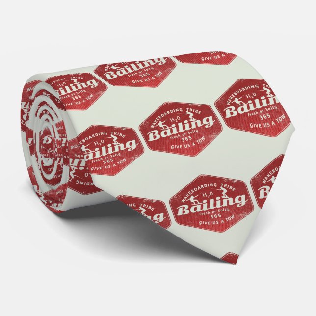 Wakeboarding Wakeboarder Tie (Rolled)