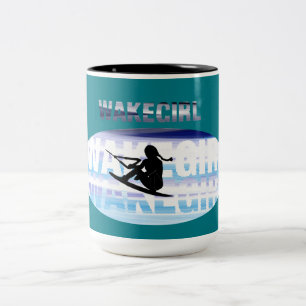 Wakegirls wakeboarding Mug personalised add name
