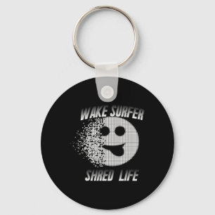 Wakesurfer Wake Surf Water Skiing Lake Sport Shred Key Ring