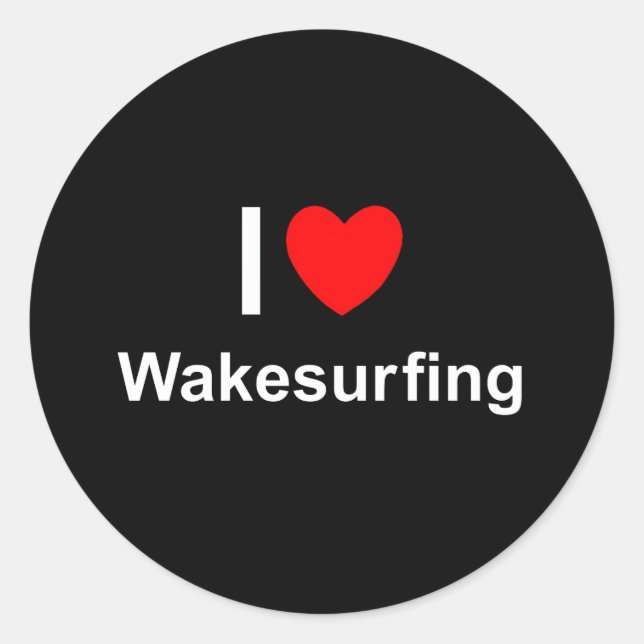 Wakesurfing Classic Round Sticker (Front)