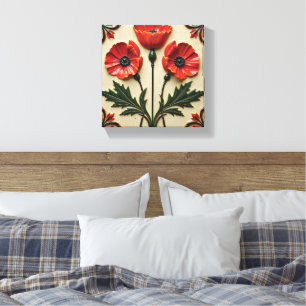 Waking Up in a Field of Poppies Canvas Print