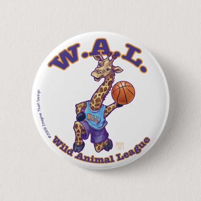 WAL Basketball 6 Cm Round Badge (Front)