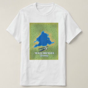 Walchensee lake Germany map T-Shirt