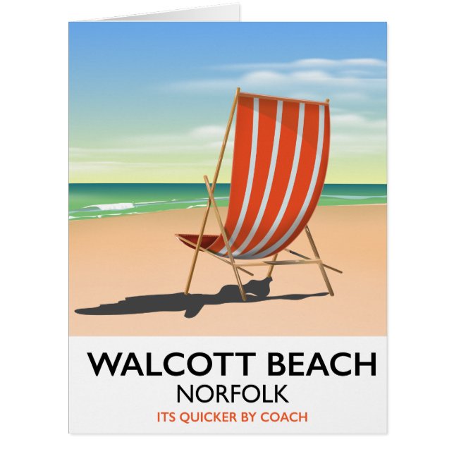 Walcott Beach, Norfolk seaside poster (Front)