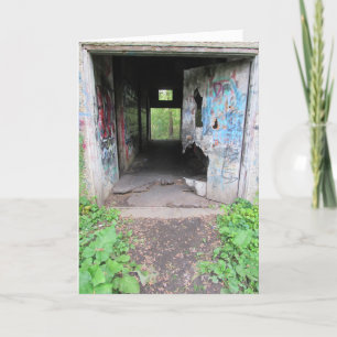 "Walcott Insane Asylum Doorway" Birthday Card #1