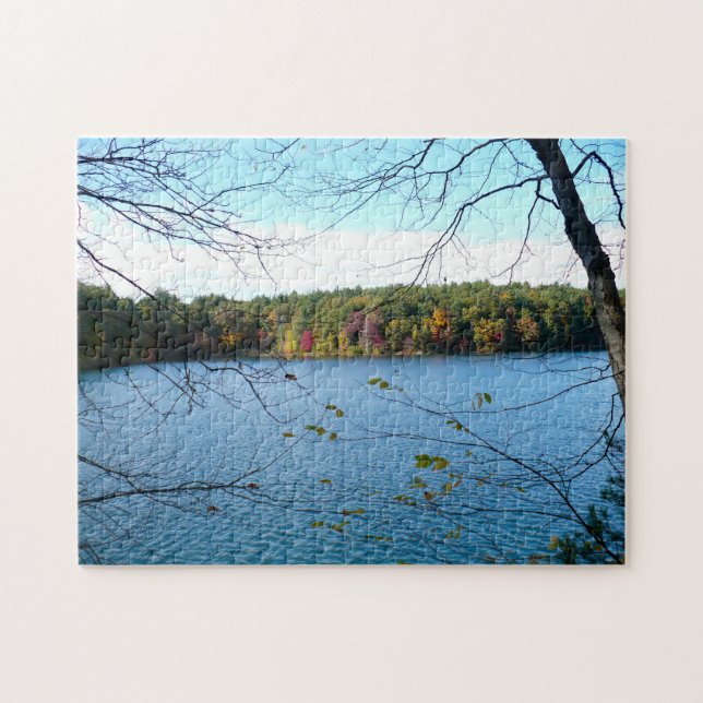 Walden Pond in the Fall Jigsaw Puzzle (Horizontal)