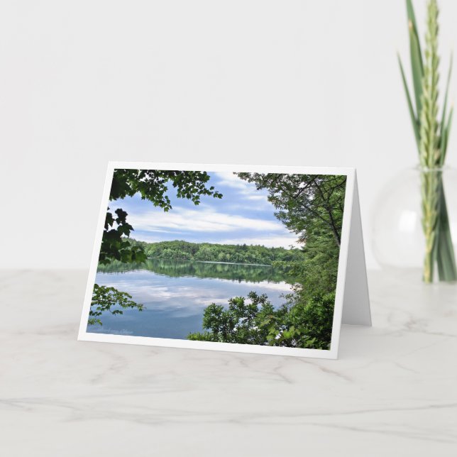Walden Pond: Landscape view Holiday Card (Front)