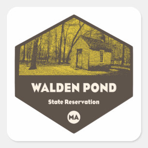 Walden Pond State Reservation Massachusetts Square Sticker