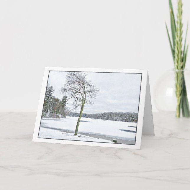 Walden Pond: Winter  Holiday Card (Front)