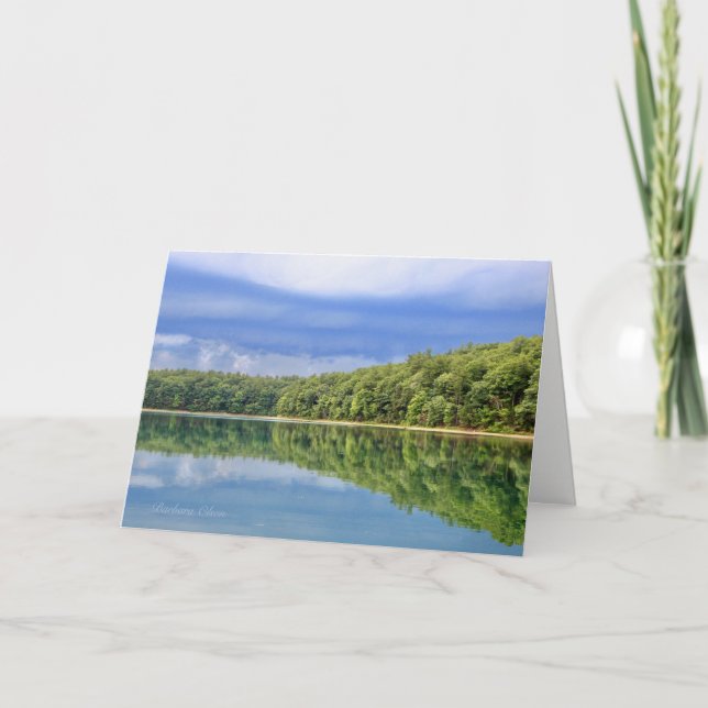 Walden Pond with quote from Henry D. Thoreau: Card (Front)