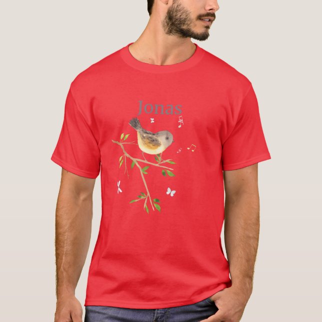 Waldier Bird Name Jonas friend T-Shirt (Front)