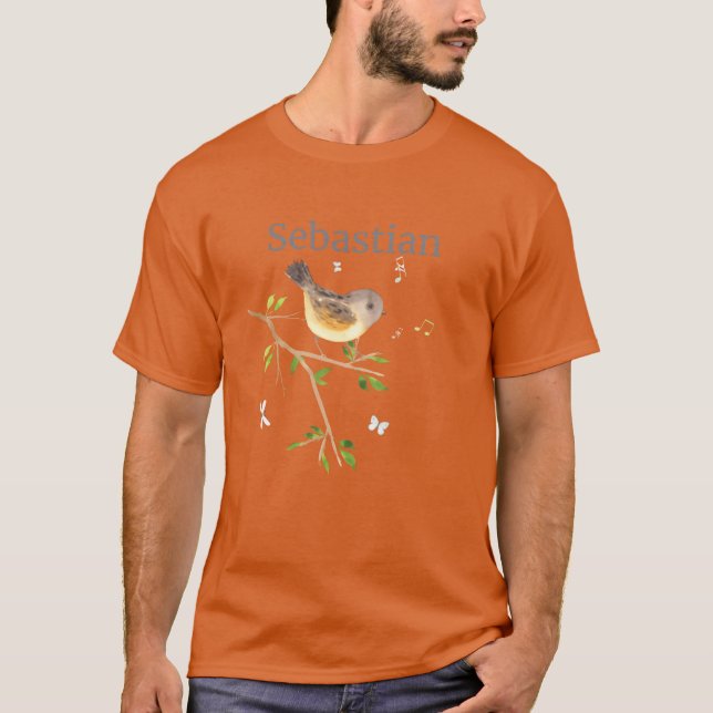 Waldier Bird Name Sebastian family T-Shirt (Front)