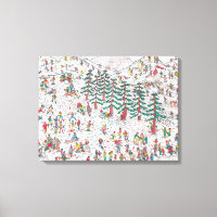 Waldo Cartoon Premium Wrapped Canvas (Gloss)